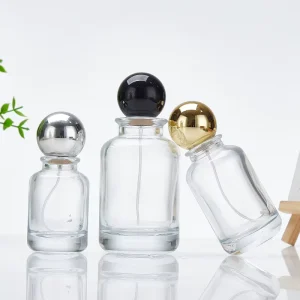 30ml 50ml 100ml Clear Cylindrical Thick-Bottom Glass Perfume Spray Bottles