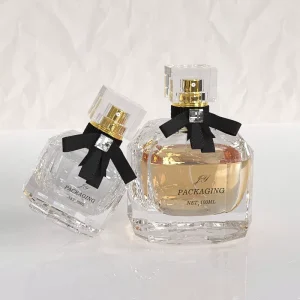 30ml 50ml 100ml Clear Empty Perfume Bottle High Quality Custom Pump Spray Fragrance Glass Bottle Thick Bottom Glass Packaging
