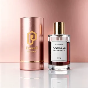 30ml 50ml 100ml Cylinder Glass Perfume Bottles with Golden Cap