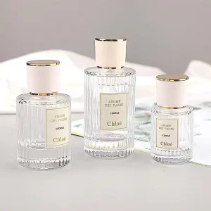 30ml 50ml 100ml Empty Glass Sample Vials Label Sticker Perfume Spray Bottle Refillable Travel Spray Perfume Bottle