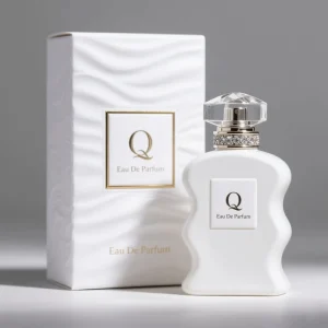 30ml 50ml 100ml Flat Recyclable Glass Perfume Bottle with Black Cap and Customized Packaging Box