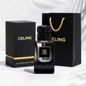 30ml 50ml 100ml Gradient Color Rectangular Air-Spray Glass Perfume Bottle with Gold Cap and Box