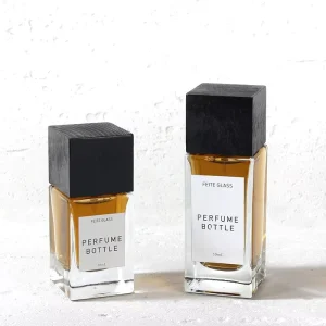30ml 50ml 100ml Long Square Glass Perfume Bottle with Wooden Cap