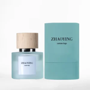 30ml/50ml/100ml Round Frosted Glass Perfume Bottle with Wood Lid and Box