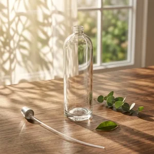 30ml 50ml 100ml Transparent Fragrance Oil Glass Bottle Perfume With Spray Pump Cap Available for Further Processing