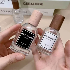 30ml 50ml 1oz Round Glass Perfume Atomizer Travel Refill Spray Bottle with Wood Cap