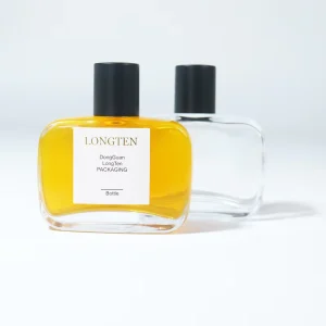 30ml 50ml 70ml Flat Square Glass Perfume Bottle with Pump Sprayer