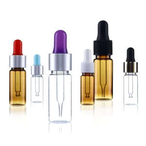 30ml 50ml Black Red White Amber Glass Essential Oil Dropper Bottles