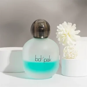 30ml 50ml Clear Cylindrical Glass Perfume Bottle With Fine Mist Spray Pump, Screen Printing