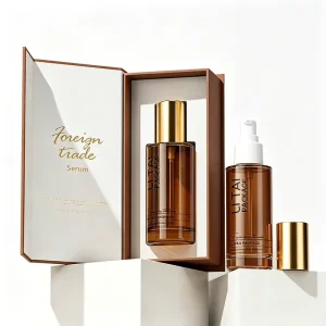 30ml 50ml Cylinder Frosted Glass Serum Dropper Bottle 100ml Lotion Glass Pump Bottle With Box