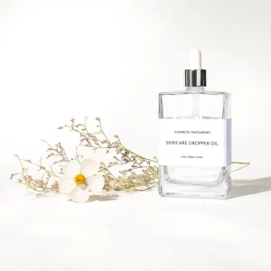 30ml 50ml Empty Flat Square Glass Dropper Bottle for Essential Oil and Body Oil