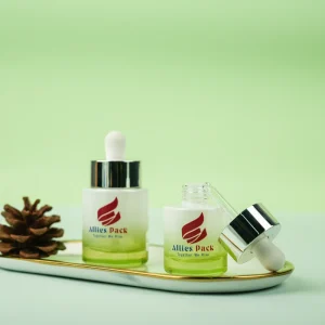 30ml 50ml Flat Shoulder Glass Dropper Bottle Glass Essential Oil Bottle with Dropper Serum Oil Bottle