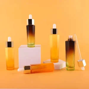 30ml 50ml Hexagonal Gradient Yellow Glass Essential Oil Dropper Bottle