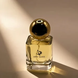 30ml 50ml Square Mini Glass Perfume Bottle with Cap Thick Bottom