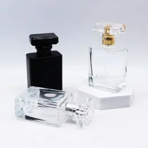 30ml 50ml square Glass Perfume Bottle with Pump Sprayer Cap 30ml square Perfume Bottle glass Cosmetic Bottle
