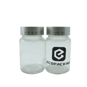 30ml 60cc 120cc 150ml Amber/Clear Wide Mouth Medicinal Glass Bottle for Pills, Capsules, and Vitamins