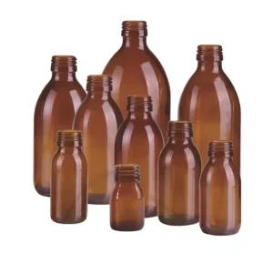 30ml 60ml 100ml 125ml 150ml 200ml 250ml 300ml 500ml Amber Glass Syrup Bottles DIN28mm