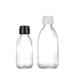 30ml 60ml 100ml 150ml 200ml 250ml 300ml 500ml Clear Syrup Glass Bottle with Tamper-proof Cap
