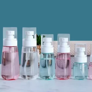 30ml 60ml 100ml Clear Pink Blue PETG Plastic Travel Mist Spray Bottles