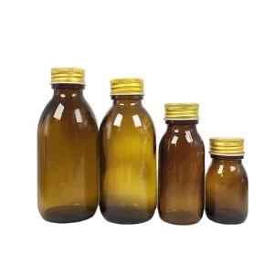 30ml 60ml 120ml 150ml 200ml 250ml Empty Amber Round Pharmaceutical Glass Bottles for Castor Oil