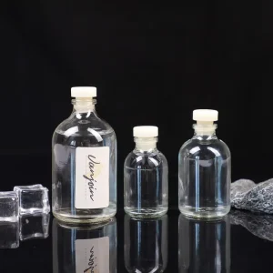 30ml 60ml 120ml Refillable Glass Milk Coffee Beverage Bottles with Cap