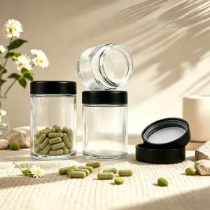 30ml 60ml 90ml Food-Grade Glass Bottles for Capsules, Pills, Supplements, and Medicine