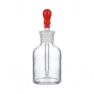 30ml 60ml Borosilicate Glass Dropper Bottle with Red Rubber Bulb and Ground Joint for Laboratory Reagents