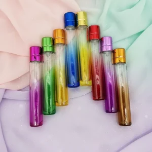 30ml Acid-Etched Cylinder Flint Glass Bottle with Screw Cap, Pump Sprayer, and Screen Printing, SK Model