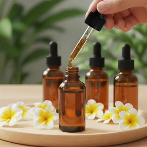 30ml Amber Glass Dropper Bottle with Graduated Pipette and UV Protection for Essential Oil Serum