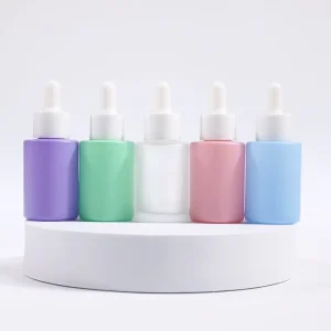 30ml Amber Green Glass Dropper Bottle with Box for Hair Oil, Serum, and Essential Oil