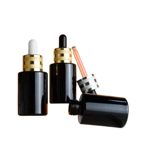 30ml Borosilicate Glass Bottle with Dropper Cap and Decal Cosmetic Container Luxury Dropper Bottle with Box