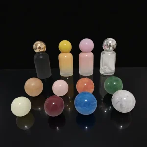 30ml Candy Color High end Perfume Glass Pump Sprayer Bottle Screen Printing 100pcs MOQ Portable Cosmetic Empty Bottle Reed