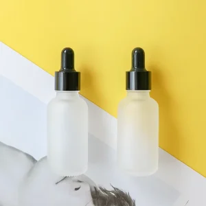 30ml Clear Frosted Glass Bottle with Dropper