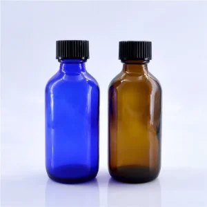 30ml Clear Glass Boston Round Bottles with Dropper Lids Small Sample Bottles for Diffuser Potion Juice & Ginger Shots