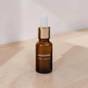 30ml Cosmetic Skincare Packaging Cylinder Clear Amber Beard Hair Essential Oil Serum Glass Dropper Bottle with Eye Dropper