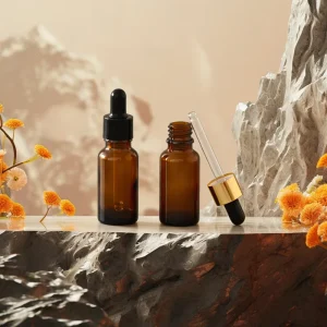 30ml Custom Colorful Glass Essential Oil Bottle with Dropper and Silk Screen Printing for Skincare Oils