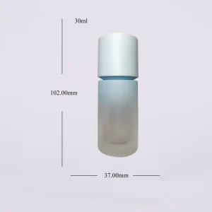 30ml Customizable Cylinder Glass Cosmetic Bottle with Pump