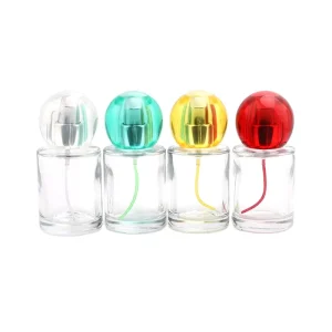30ml Customizable Glass Perfume Bottle with Color Cap and Sprayer