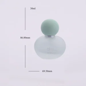 30ml Customizable Oval Glass Cosmetic Bottle with Pump for Lotion, Cream and Foundation Primer