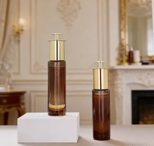 30ml Empty Flat Shoulder Round Frosted Glass Serum Essential Oil Dropper Bottle