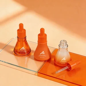 30ml Empty Skincare Serum and Essential Oil Glass Dropper Bottle with Pipette