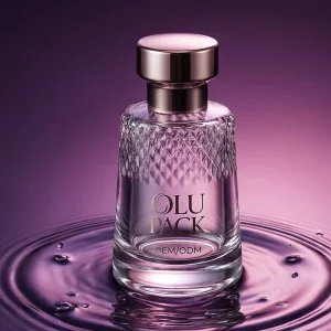 30ml Frosted Perfume Bottle with Gift Box Satin Ribbon and Paper Bag
