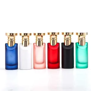 30ml Frosted Silk Screen Printed Cylinder Glass Perfume Bottle Atomizer