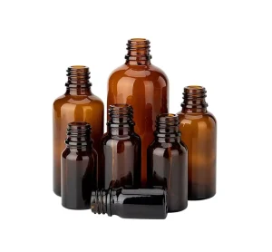 30ml Glass Boston Bottle with Duck Pump Top for Facial Cleanser, Skin Care Serum, Essential Oil, or Lotion, Screen Printed