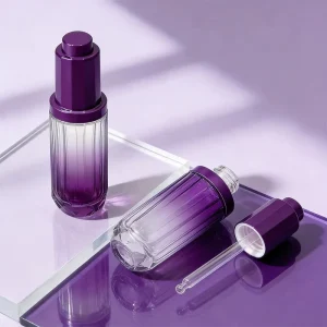 30ml Glass Cosmetic Dropper Bottle Empty Skincare Container with Glass Pipette