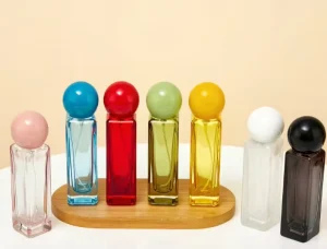 30ml Glass Spray Bottle with Colorful Lids for Perfume Packaging