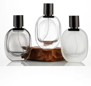 30ml Recyclable Frosted Clear Glass Refill Perfume Bottle with Black Pump Spray Cap
