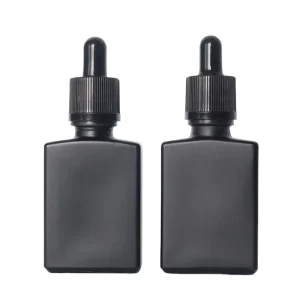 30ml Silver Gold Childproof Tamper Evident Dropper Black Frosted Glass Dropper Bottle 0.5oz 1oz