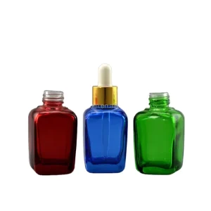 30ml Square Glass Dropper Bottles for Essential Oil with Screen Printing Made in Hebei