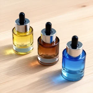 30ml Thick-Bottom Flat-Shoulder Skincare Glass Dropper Bottle and Cosmetic Packaging Container
